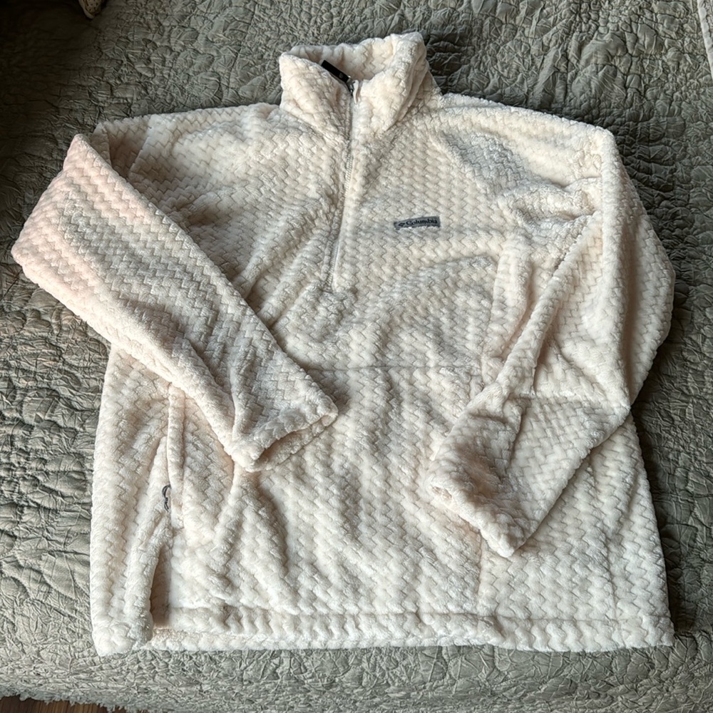 plush columbia half zip